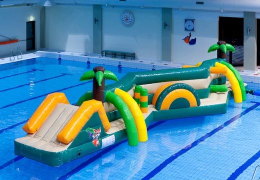 Order double inflatable Zig Zag jungle pool obstacle course for kids. Buy inflatable obstacle courses online now at JB Inflatables UK