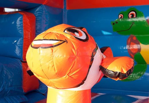 Opblaasbaar overdekt multiplay multifun springkussen met glijbaan kopen in thema clownvis nemo voor kids
