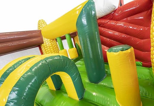 Farm Themed Inflatable Air Cushion With Slide For Sale For Kids