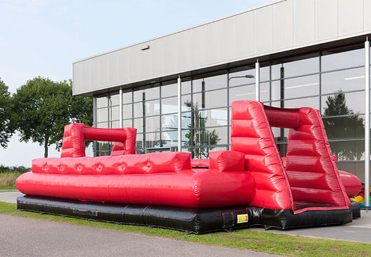Order unique black red inflatable football game for kids and adults