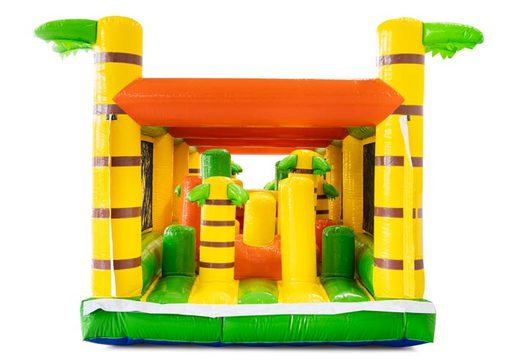 Obstacle course with modular jungle theme pillar dodger