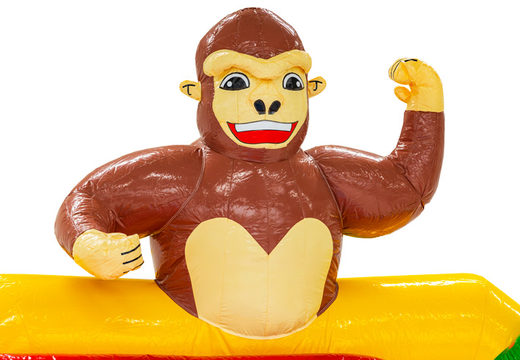 3D figure on the Double Slide inflatable castle in Safari Gorilla theme