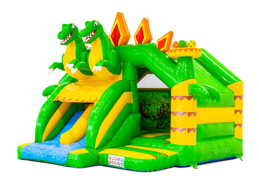 Slide combo Double Slide inflatable with two slides in Dino theme