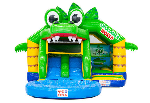 Buy Double Slide Slide Combo Crocodile-themed inflatable at JB