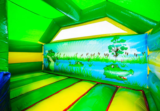 Buy Covered Bouncy Castle Slide Combo Doubleslide in Crocodile Theme online at JB