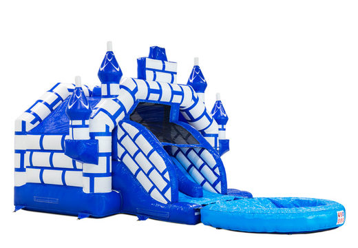 Side of Slide Combo Dubbelslide with pool in castle theme