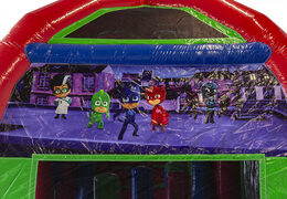 Buy online bespoke Inflatable PJMasks Super Multiplay bouncy castle at JB Promotions UK. Request free design for advertising bouncy castles in your own corporate identity