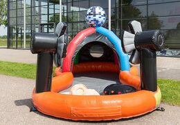 Order playzone bouncy castle in disco theme with plastic balls and buy 3D objects for kids. Order bouncy castles online at JB Inflatables UK