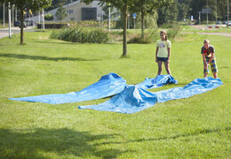 Buy blue crawl tunnel for both old and young. Order inflatable items online at JB Inflatables UK