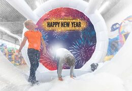 snow globe airtight with new year background to take pictures for sale