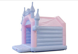 A Frame bouncy castle for sale in pastel colors pink blue for children. Buy indoor inflatables online at JB Inflatables UK