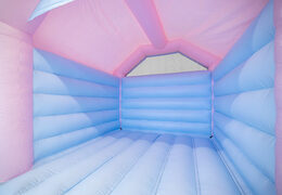 Order A Frame bouncy castle in pastel colors pink blue for children. Inflatables for sale online at JB Inflatables UK