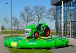 Tractor on movable pull rodeo