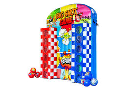 Buying Big Shot game of throwing balls in comic style online at JB Inflatables