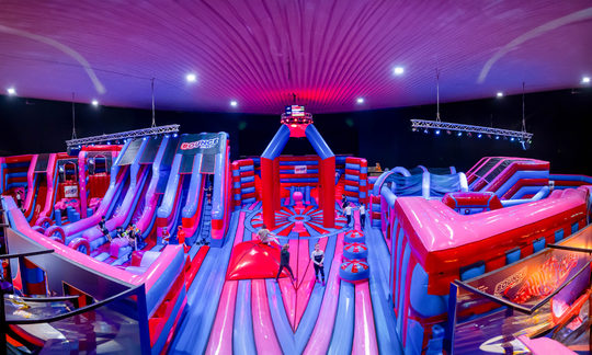 Purchase custom-made large inflatable indoor play parks at JB