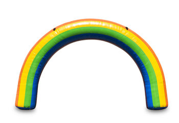 Regenboog 9x6m finish boog online kopen bij JB Inflatables Nederland. Koop nu standaard opblaasbare bogen voor sport evenementen