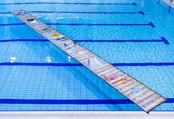 waterloopmat van 12 meter voor in een zwembad te koop met zee thema