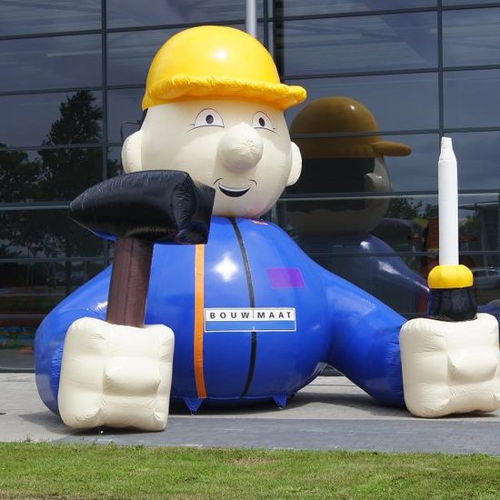 Buy inflatable build size production augmentation construction worker. Order inflatable product replica online at JB Inflatables UK