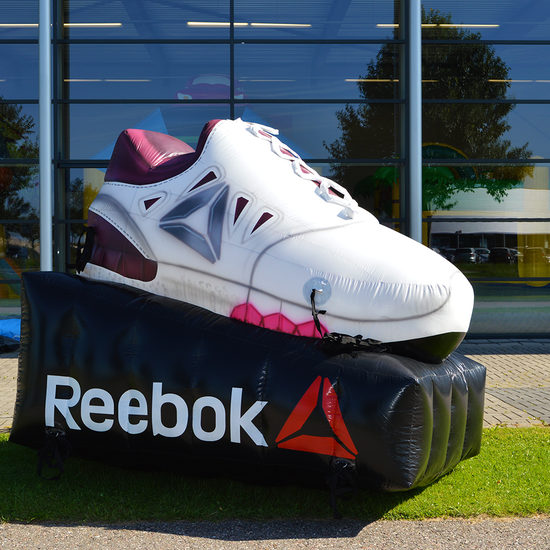 Order large inflatable Reebok Shoes product enlargement. Get your inflatable product enlargements online now at JB Inflatables UK