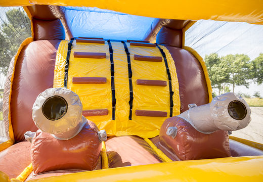 Buy inflatable 8 meter pirate themed obstacle course for kids. Order inflatable obstacle courses now online at JB Inflatables UK