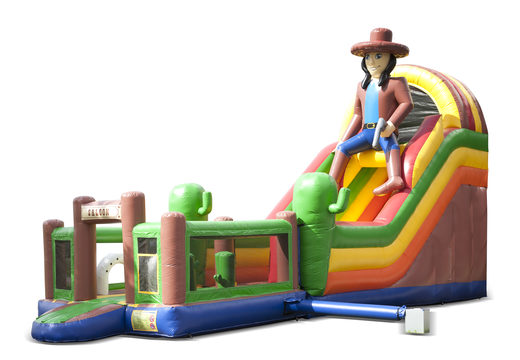 The inflatable slide in beach theme with a splash pool, impressive 3D object, fresh colors and the 3D obstacles for kids. Buy inflatable slides now online at JB Inflatables UK