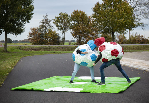Buy inflatable sumo soccer suits for kids. Order bounce houses now online at JB Inflatables UK