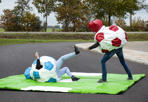 Order inflatable sumo soccer suits for kids. Buy bouncy castles now online at JB Inflatables UK