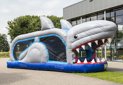 Buy shark obstacle course with 3D objects for kids. Order inflatable obstacle courses now online at JB Inflatables UK