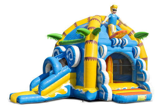 Buy inflatable indoor multifun super bouncy castle with slide in theme beach beach for children. Order inflatable bouncy castles online at JB Inflatables UK