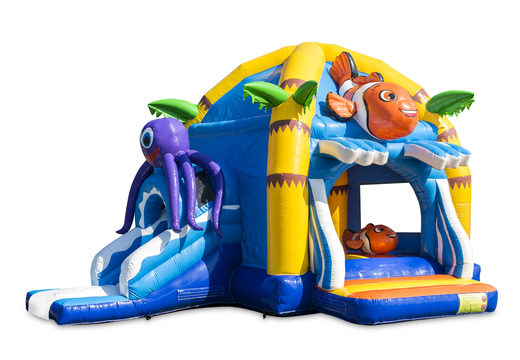Buy inflatable indoor multifun super bouncy castle with slide in theme nemo seaworld for children. Buy inflatable bouncy castles online at JB Inflatables UK