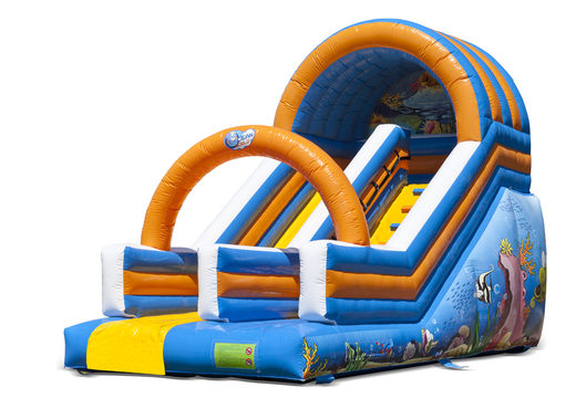 Order an oceanworld themed inflatable slide for your kids online. Buy inflatable slides now online at JB Inflatables UK