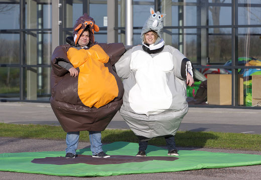 Order inflatable sumo suits in Monkey & Rhino theme for both young and old. Buy inflatable sumo suits online at JB Inflatables UK