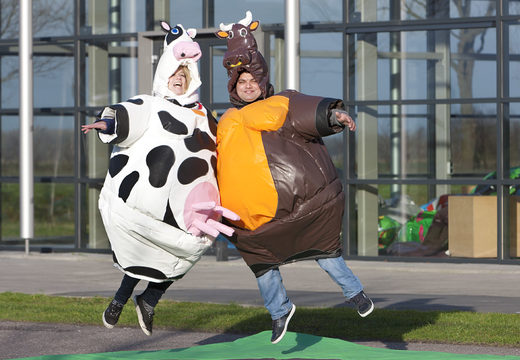 Buy inflatable sumo suits in the Cow & Bull theme for both young and old. Order inflatables online at JB Inflatables UK