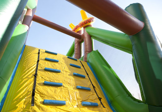 Buy a 17-metre-wide cowboy-themed obstacle course with 7 game elements and colorful objects for kids. Order inflatable obstacle courses now online at JB Inflatables UK