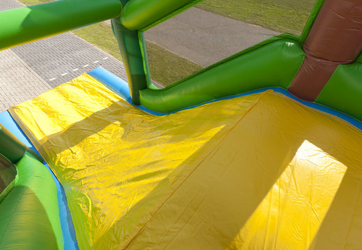 Buy an inflatable unique 17 meter wide cowboy themed obstacle course with 7 game elements and colorful objects for children. Order inflatable obstacle courses now online at JB Inflatables UK
