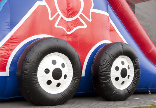 Buy an inflatable unique 17 meter wide obstacle course in a fire department theme with 7 game elements and colorful objects for children. Order inflatable obstacle courses now online at JB Inflatables UK