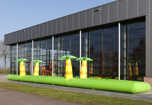 Buy Jungle belly slide 16 meters long with an extra wide track. Order inflatable belly slides now online at JB Inflatables UK