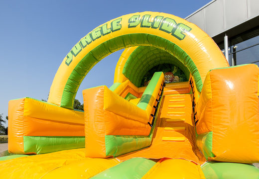 Order Jungle slide with the cheerful colors and nice print. Buy inflatable slides now online at JB Inflatables UK