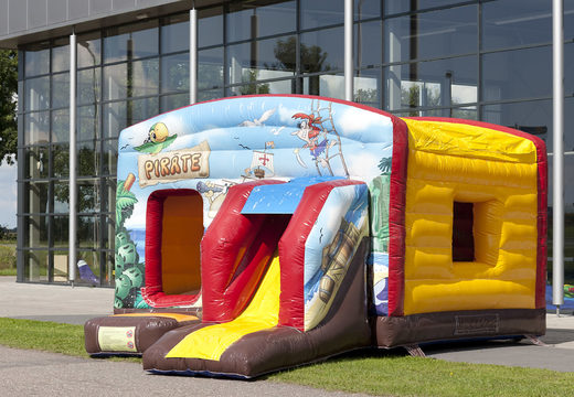 Buy inflatable maxi multifun bouncy castle in pirate theme for kids at JB Inflatables UK. Order bouncy castles online at JB Inflatables UK