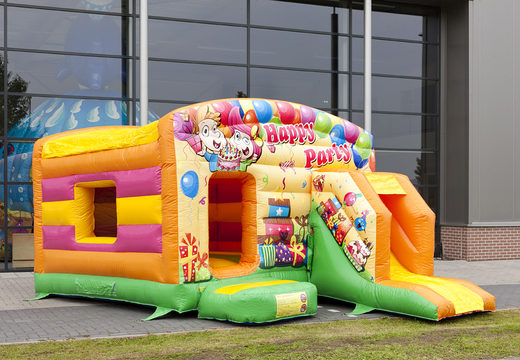 Buy maxi multifun party bouncy castle with a slide for children. Order bouncy castles online now at JB Inflatables UK