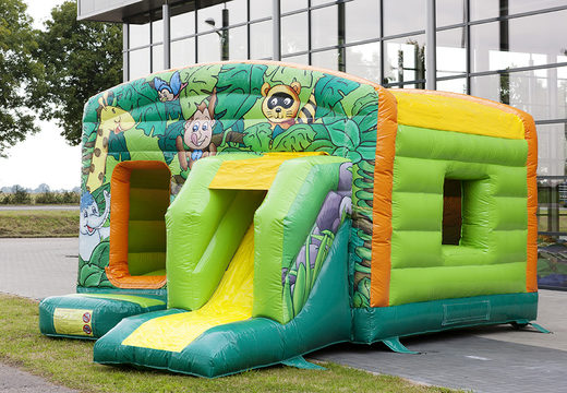Buy maxi multifun jungle bouncy castle with a slide for children. Order bouncy castles online now at JB Inflatables UK