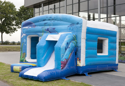Order maxi multifun seaworld bouncy castle with a slide for kids. Buy bouncy castles online now at JB Inflatables UK