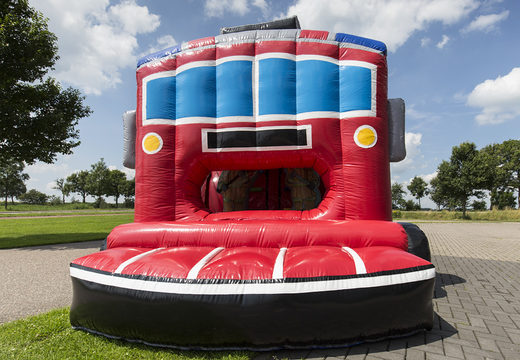 Buy small run fire brigade 8m inflatable obstacle course for children. Order inflatable obstacle courses now online at JB Inflatables UK