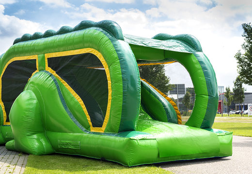Buy small run crocodile 8m inflatable obstacle course for kids. Order inflatable obstacle courses now online at JB Inflatables UK