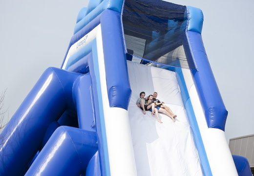 Order inflatable monster slide 11 meters high and 53 meters long with a double staircase for kids. Buy inflatable slides now online at JB Inflatables UK