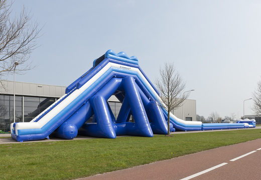Get your 11 meter high and 53 meter long monster slide with a double staircase for children. Order inflatable slides now online at JB Inflatables UK