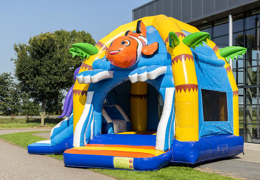 Order multifun super clownfish bouncy castle with slide for kids. Buy inflatable bouncy castles online at JB Inflatables UK