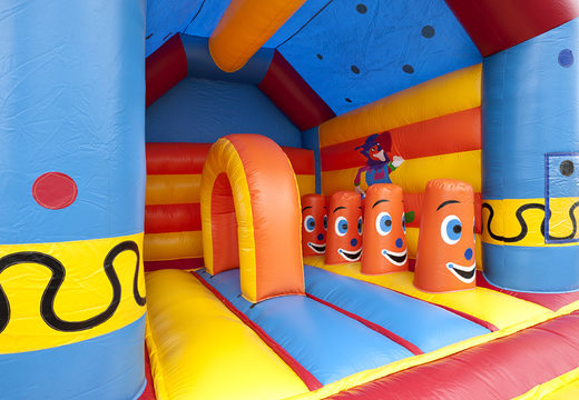 Order an inflatable multifun bouncer with roof and a 3D clown object for kids at JB Inflatables UK. Buy bouncers online at JB Inflatables UK