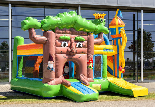 Medium inflatable multiplay bouncy castle in fairytale theme for children. Order inflatable bouncy castles online at JB Inflatables UK