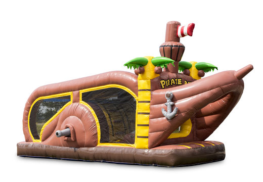 Small run pirate 8m inflatable obstacle course for kids. Buy inflatable obstacle courses online now at JB Inflatables UK